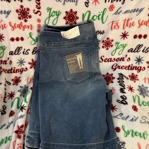 CATO Women's Blue Jean Shorts PLUS SIZE 22 NEW stretch